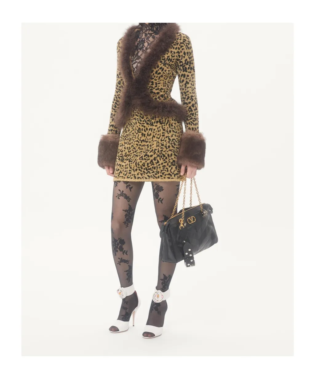 Valentino Lace Detailed Mock Neck Bodysuit