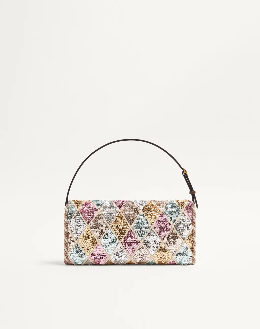 Valentino Vain Soft Embellished Foldover Top Small Shoulder Bag