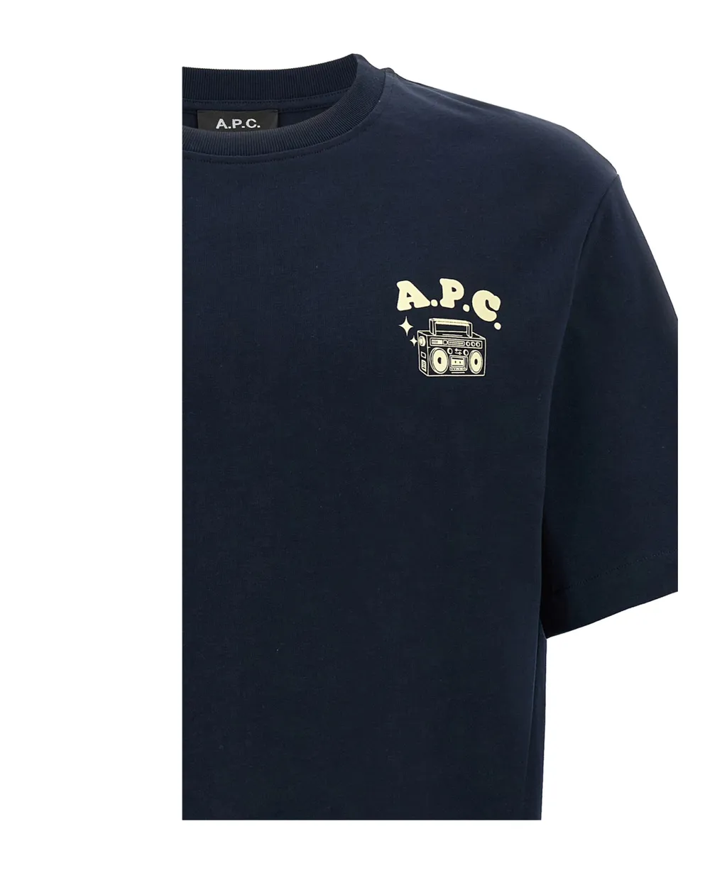 A.P.C. Disco Logo Printed Crewneck T-Shirt