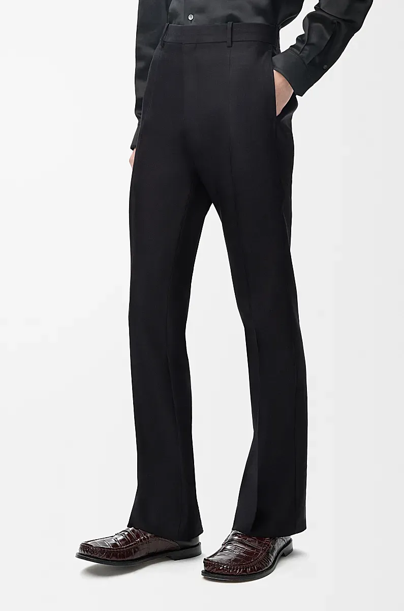 Trousers In Wool And Silk