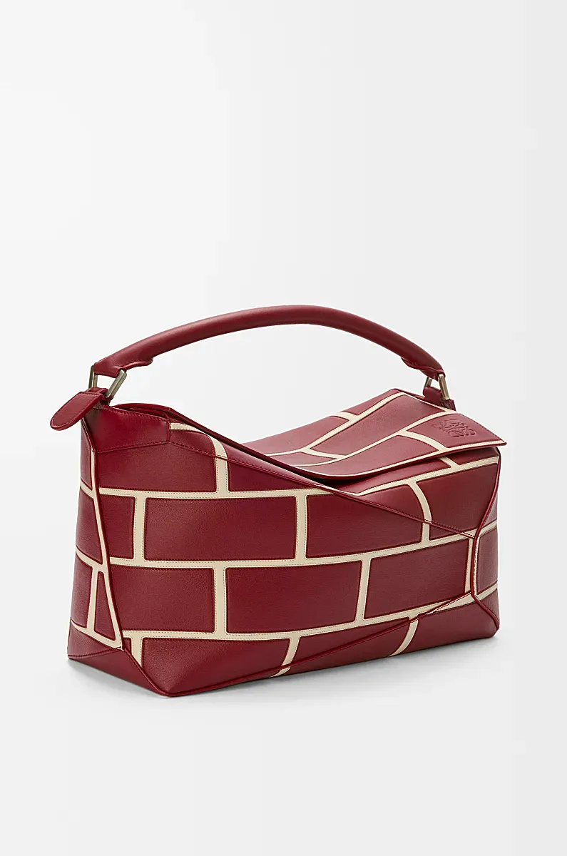 Large Puzzle Edge Shoulder Bag