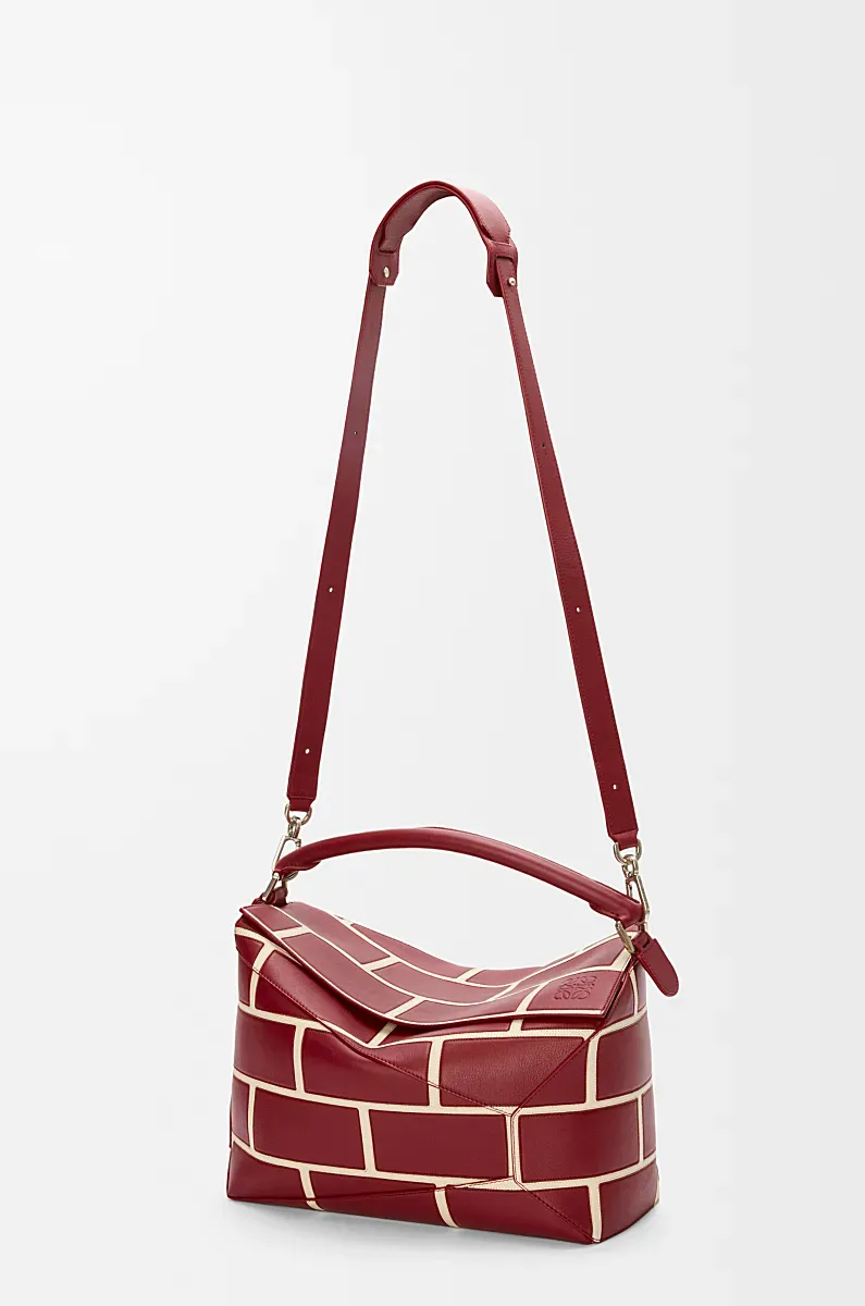 Large Puzzle Edge Shoulder Bag