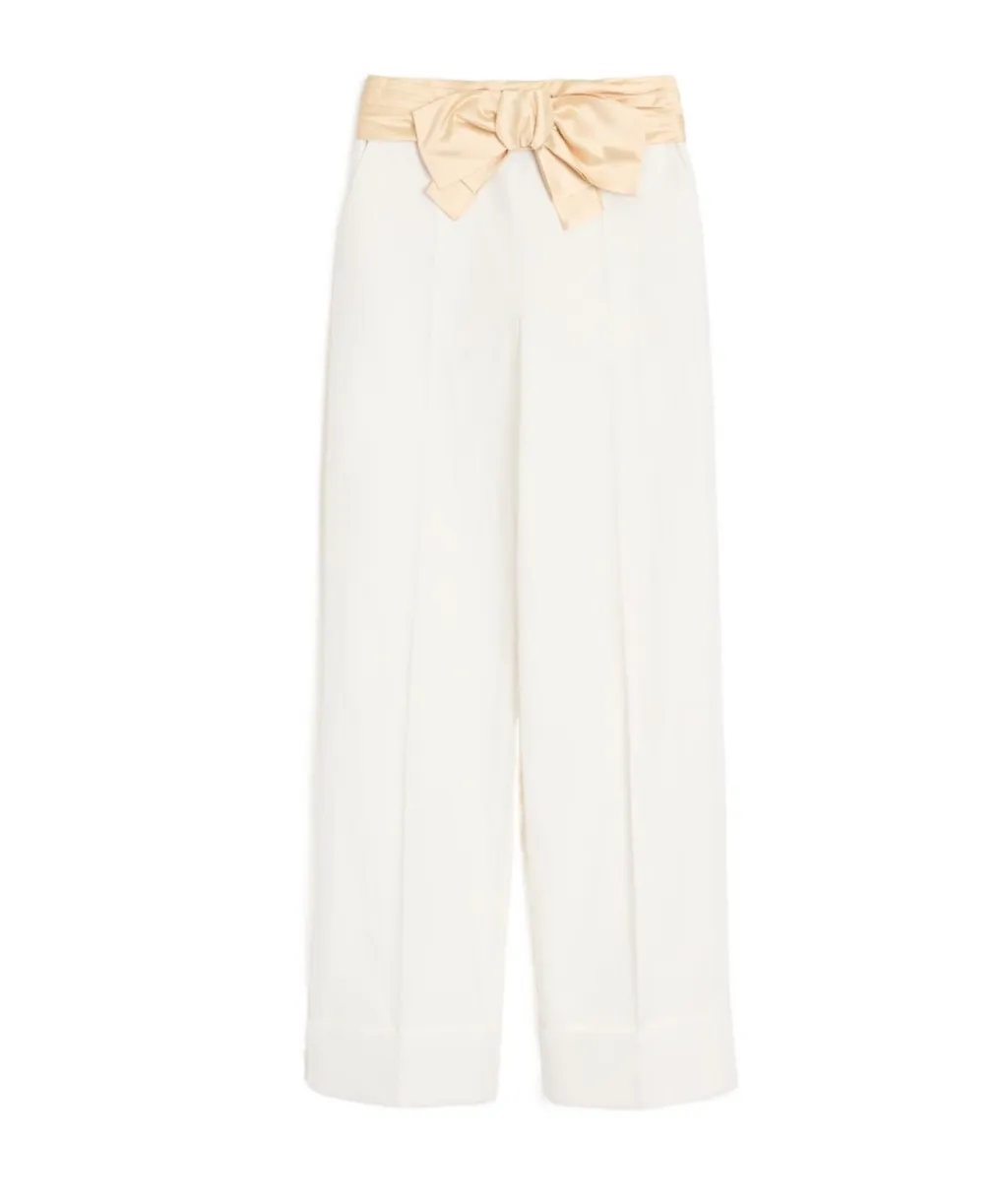 Valentino Bow Detailed Pleated Trousers