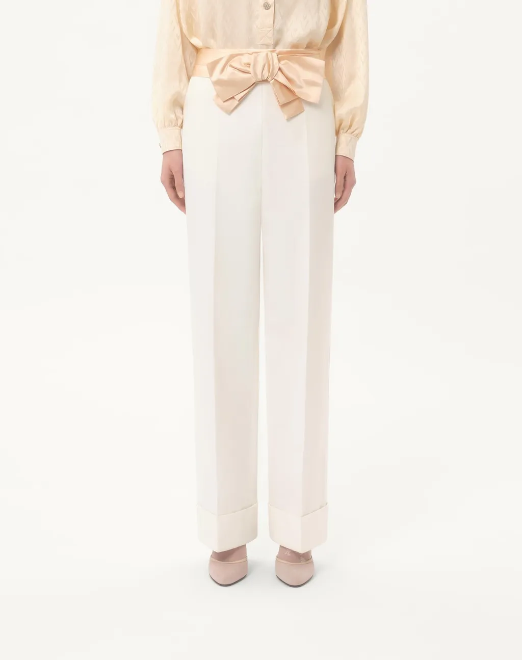 Valentino Bow Detailed Pleated Trousers