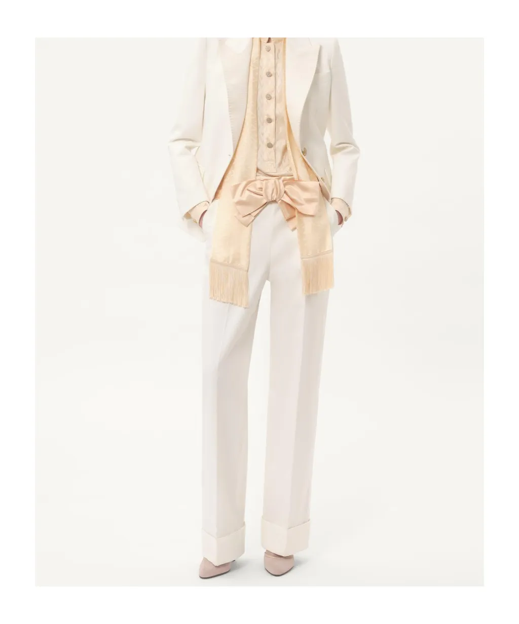 Valentino Bow Detailed Pleated Trousers