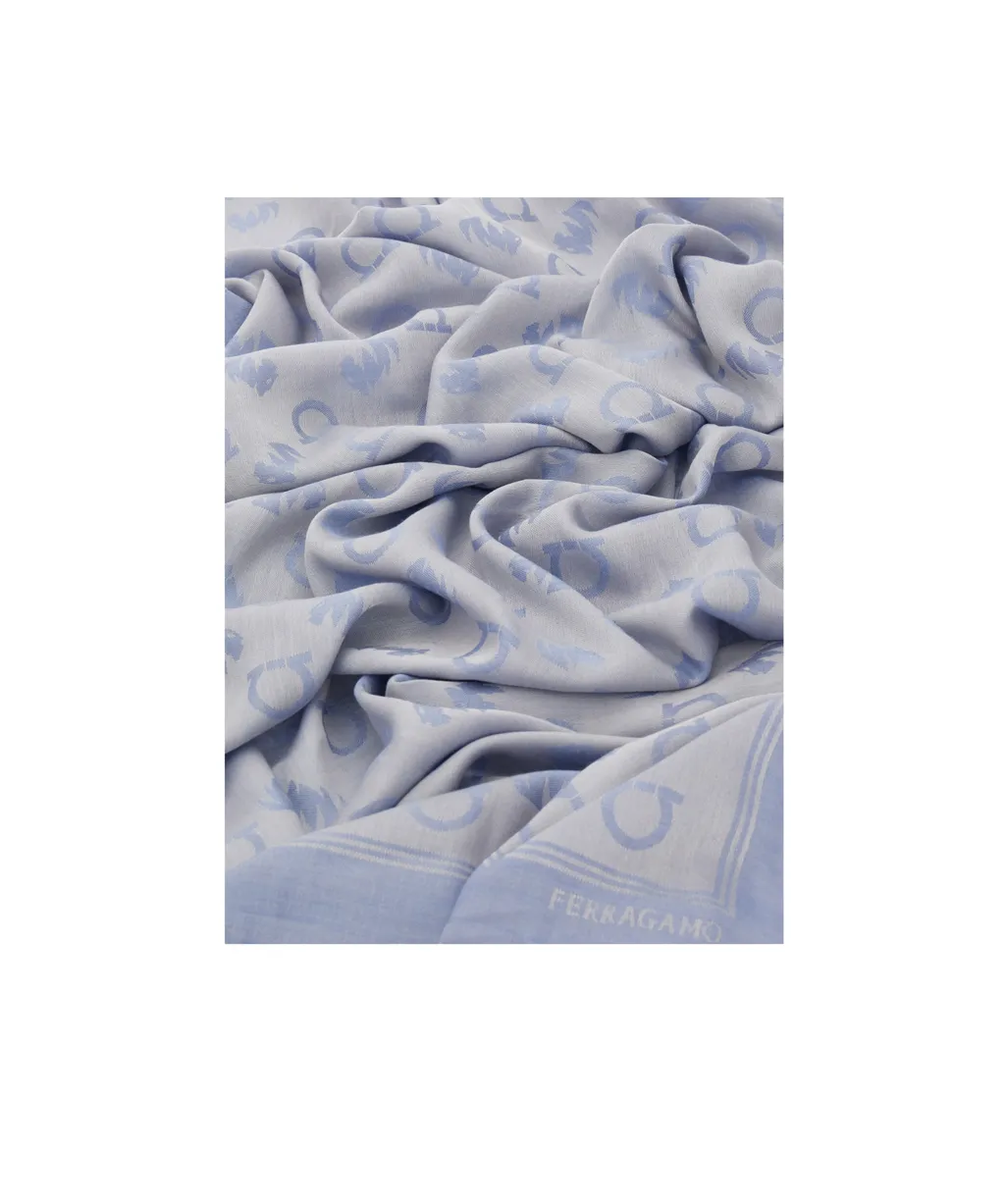 Ferragamo Feline Motif Jacquard Scarf
