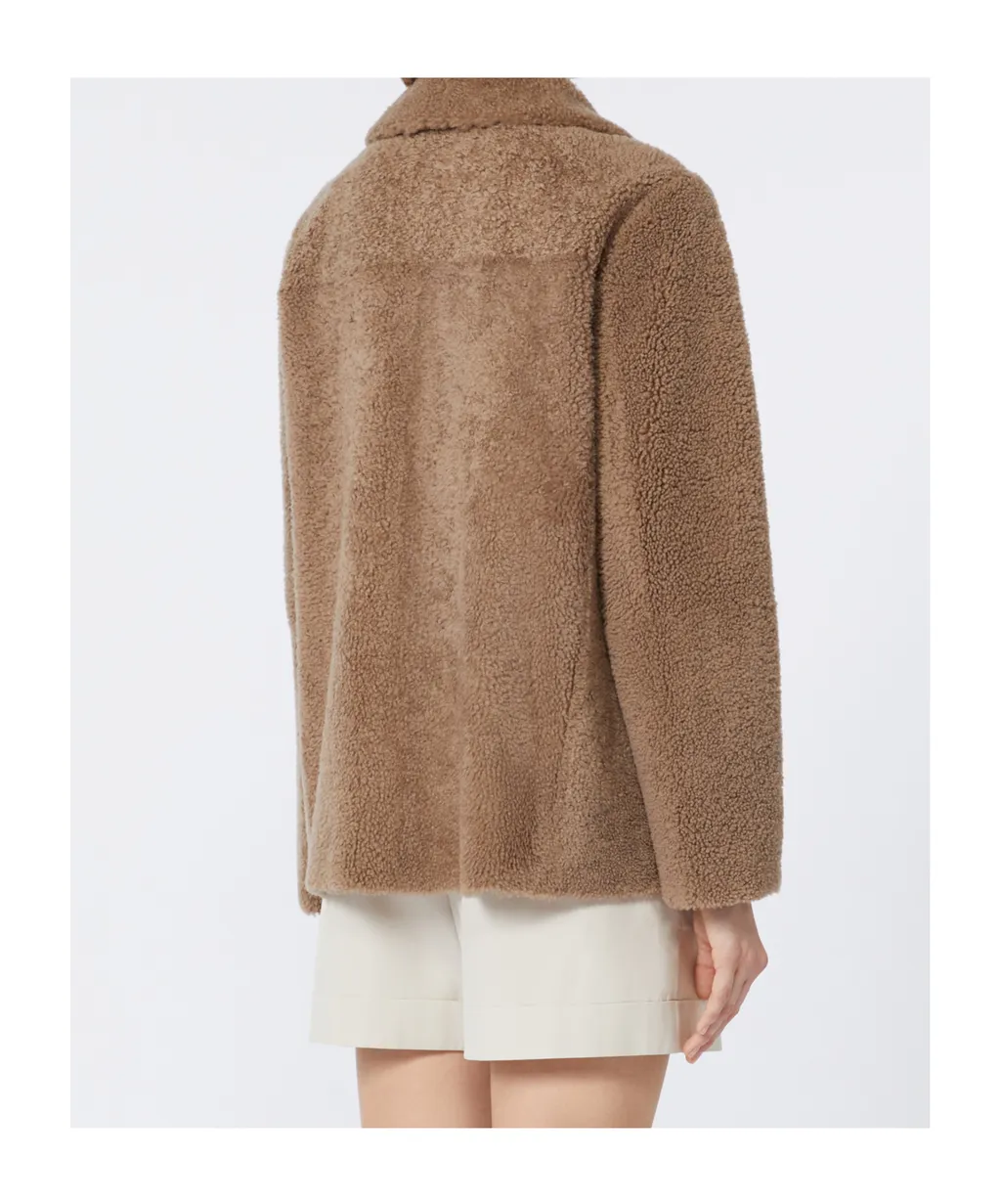 Curly Sheepskin Pea Coat