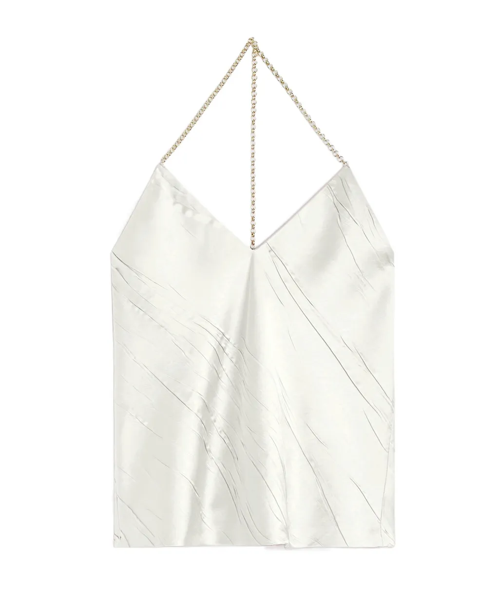 Sportmax V-Neck Chain-Detailed Top