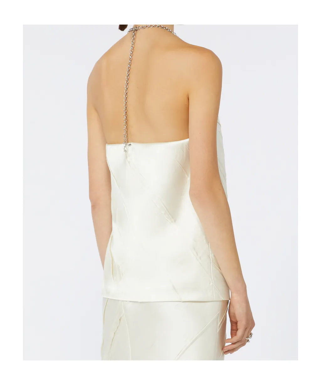 Sportmax V-Neck Chain-Detailed Top
