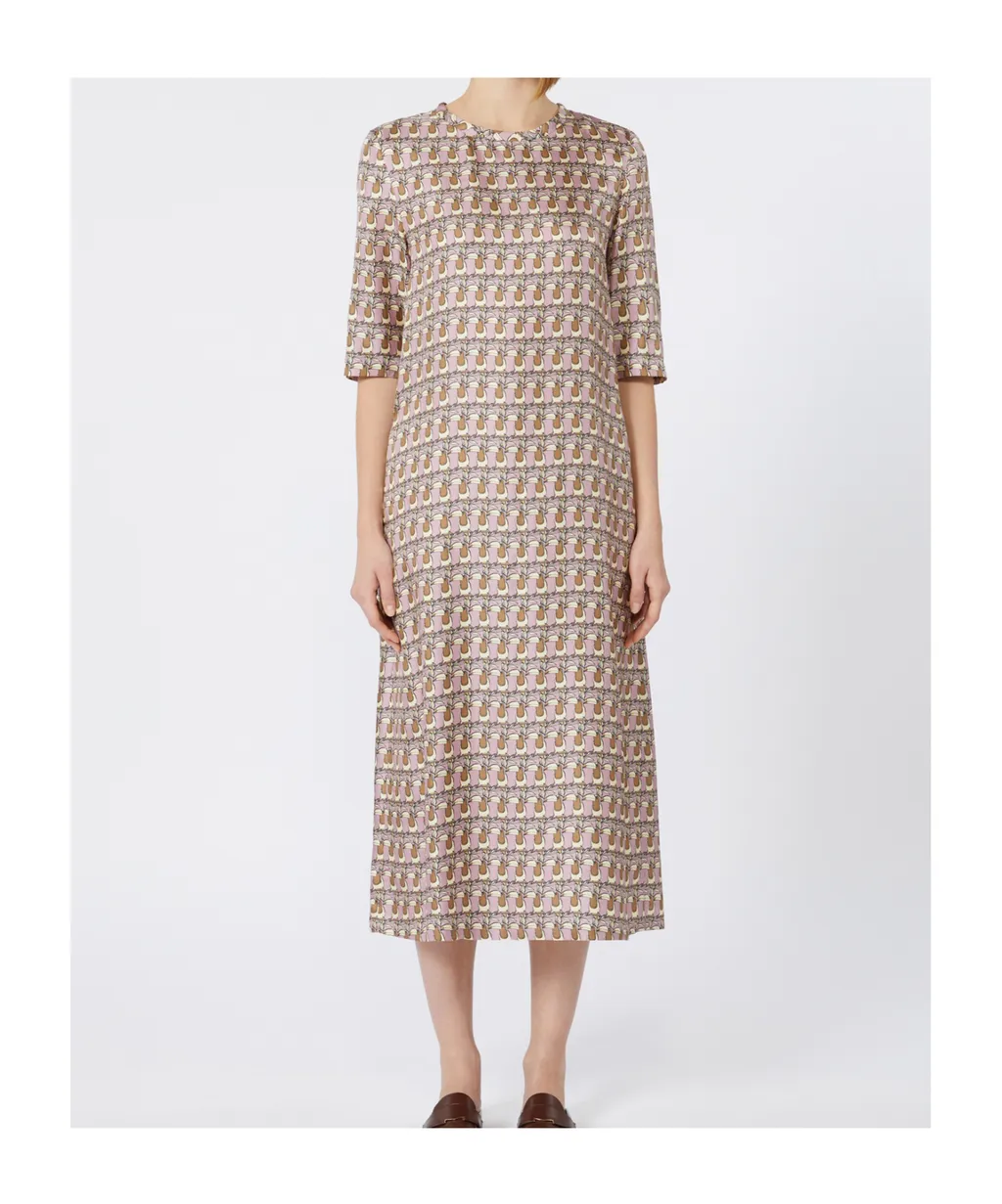 Printed Silk Twill Dress