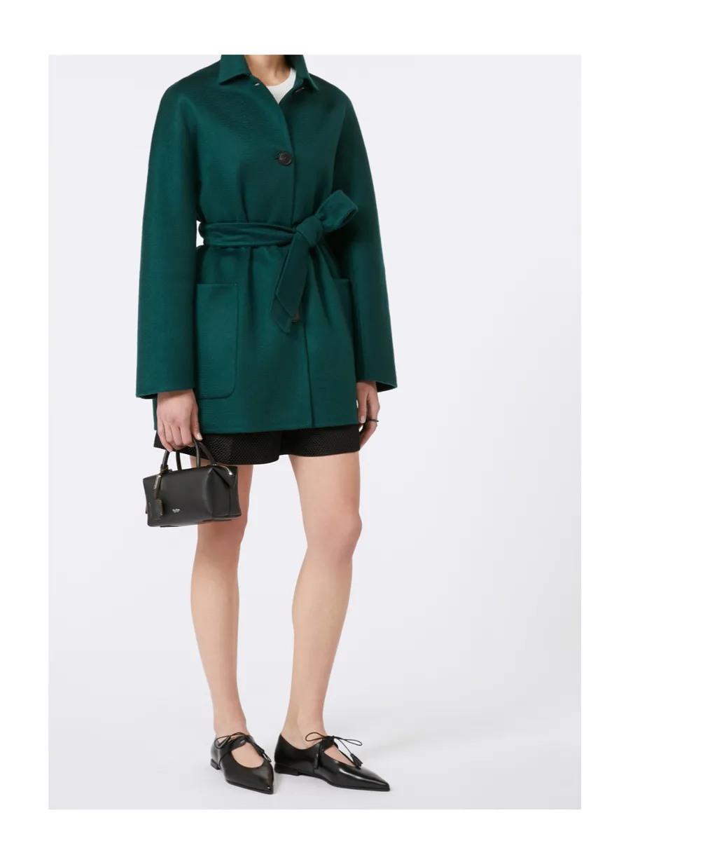 Short Pure Cashmere Coat
