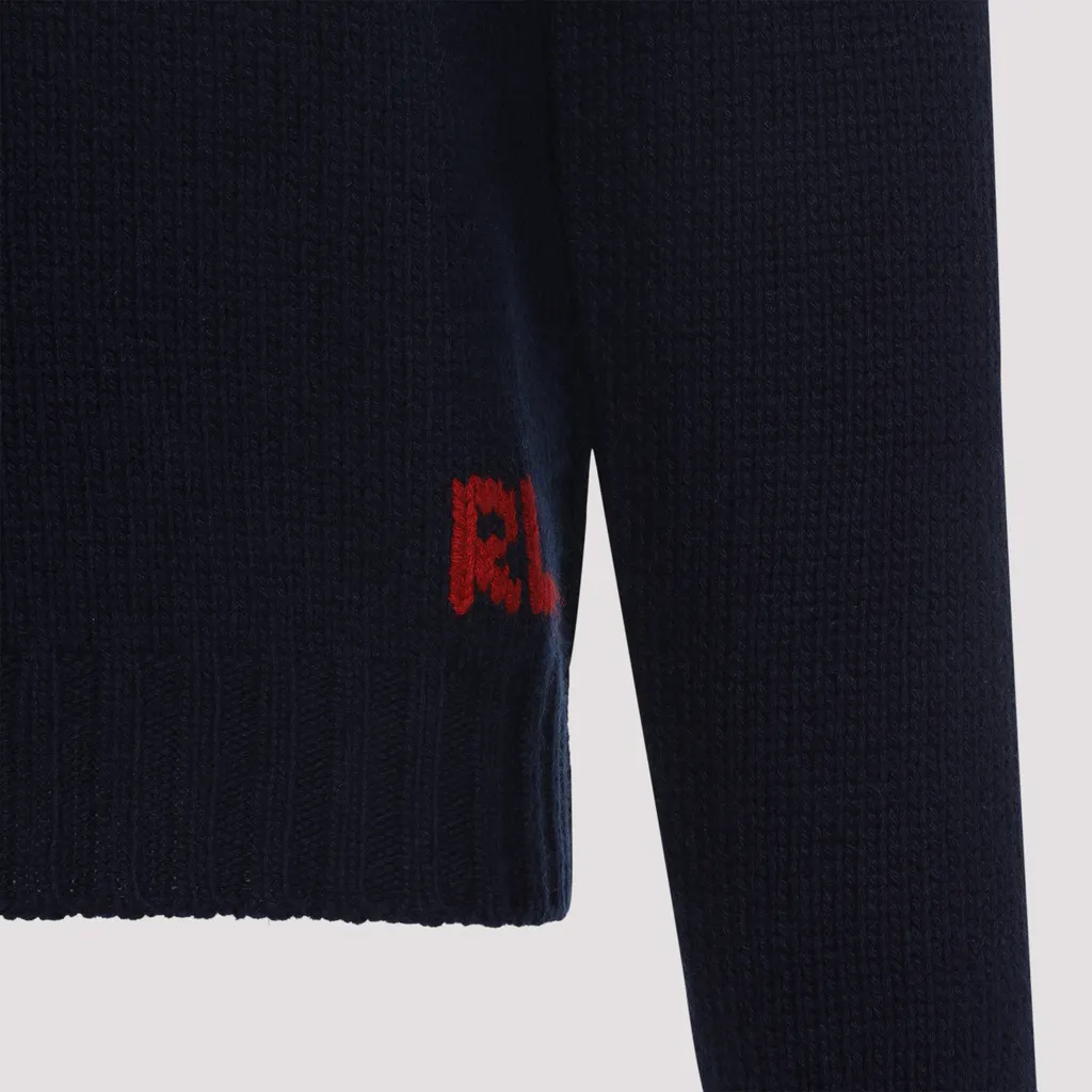Ralph Lauren Purple Label Flag Intarsia Knit Jumper