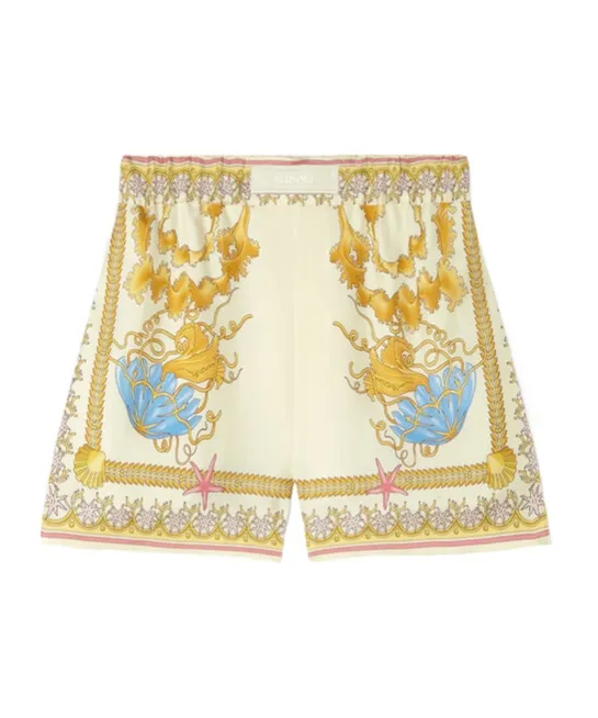 Versace Barocco-Printed Elasticated Waistband Shorts