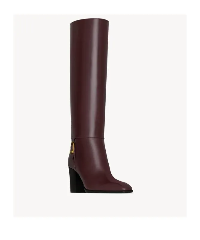 Saint Laurent Julia Square Toe Boots