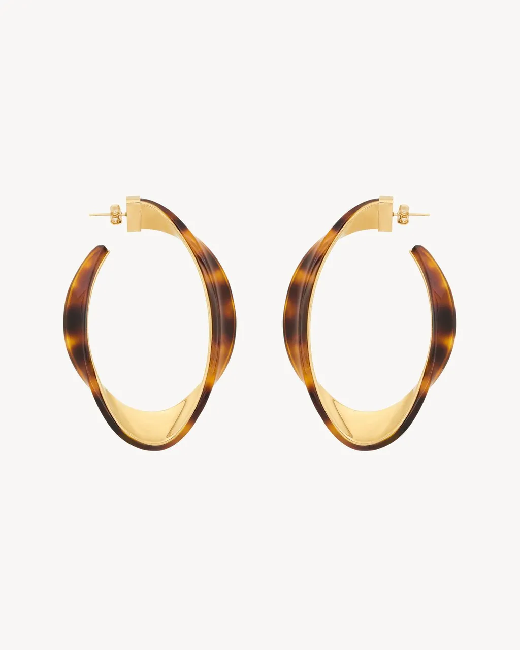 Saint Laurent Twisted Hoop Earrings