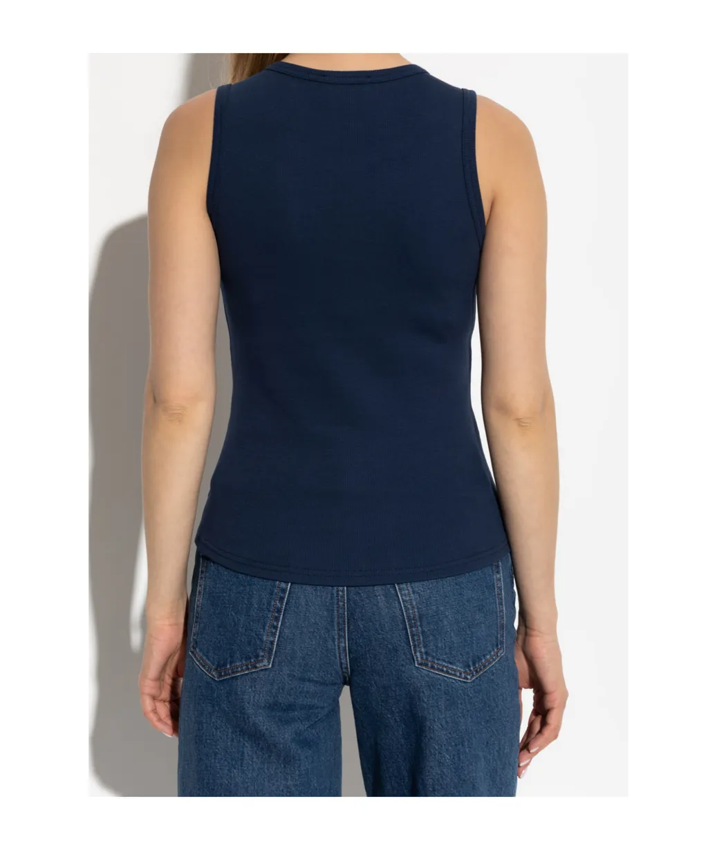A.P.C. Logo Embroidered Knitted Top