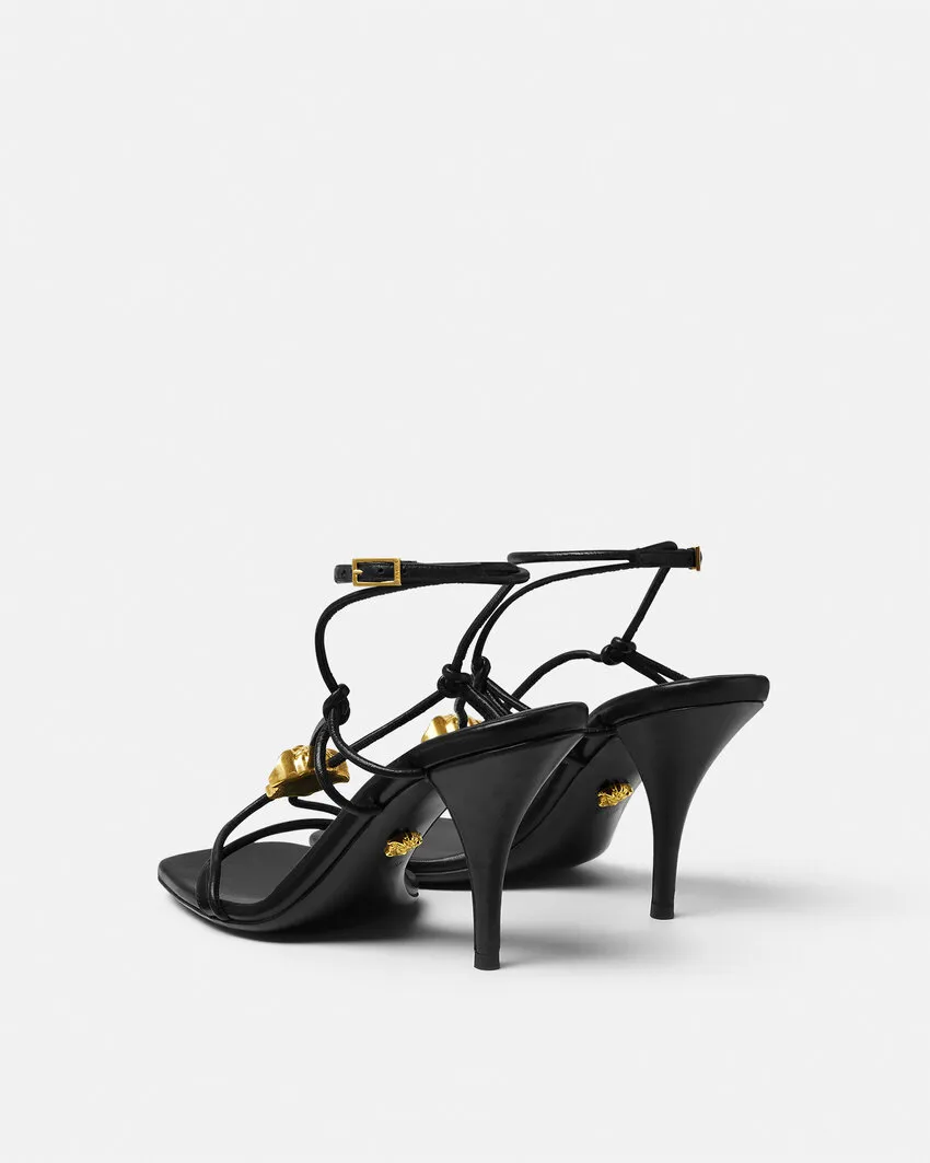 Versace Square-Toe Heeled Sandals