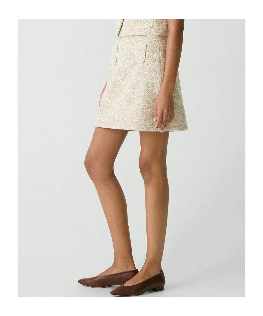 A-Line Mini Skirt In Texture Tweed
