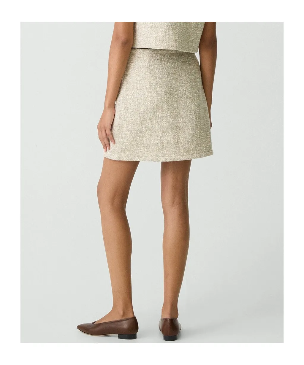 A-Line Mini Skirt In Texture Tweed