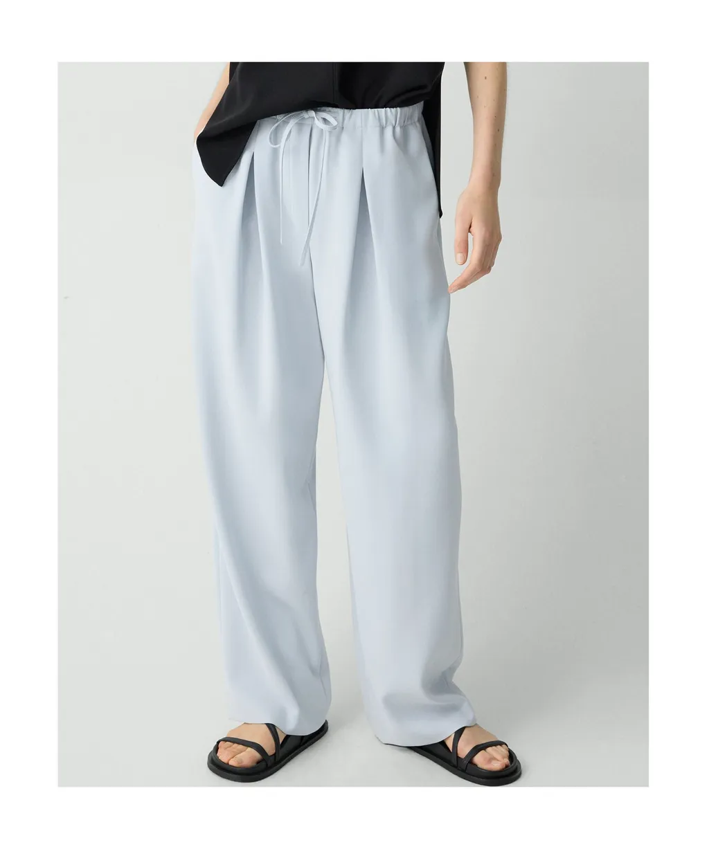 Pleated Crepe Trousers