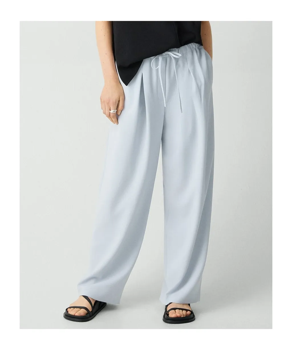 Pleated Crepe Trousers