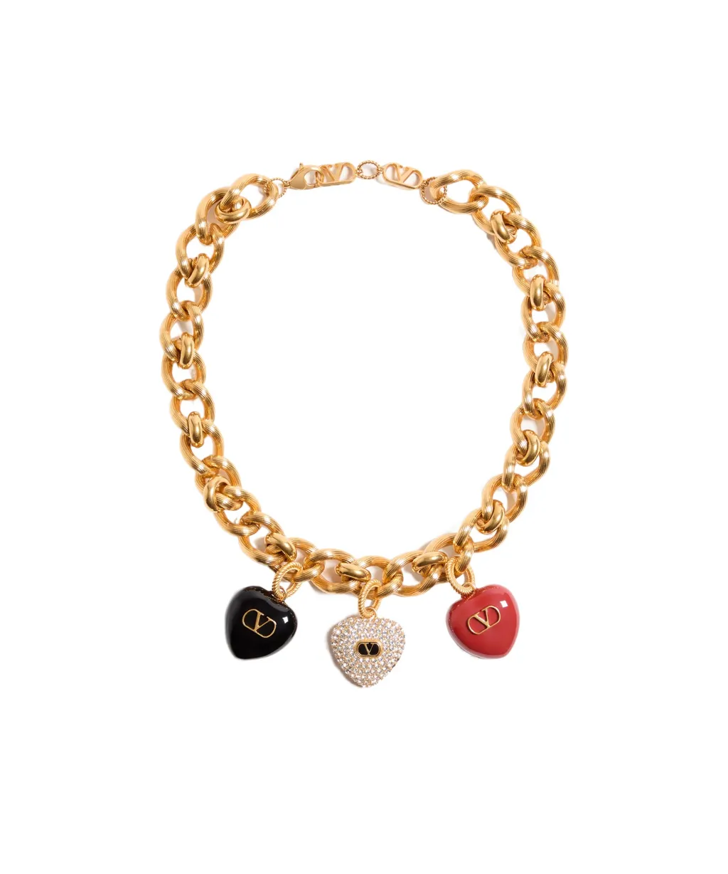 Coeur Royal Necklace In Metal, Enamel And Swarovski® Crystals