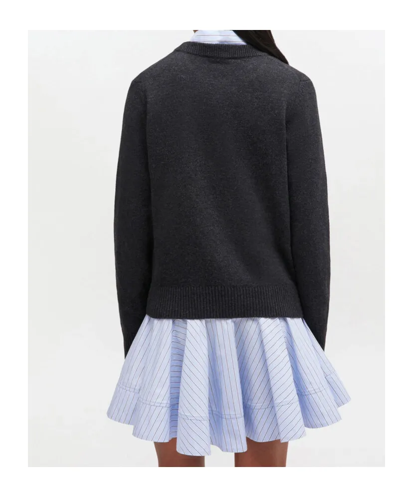 Dark Grey Puppy Wool Jumper