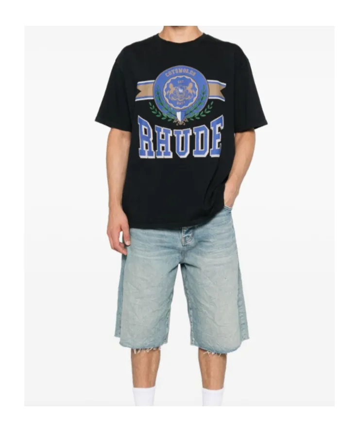 Crest-Print Cotton T-Shirt