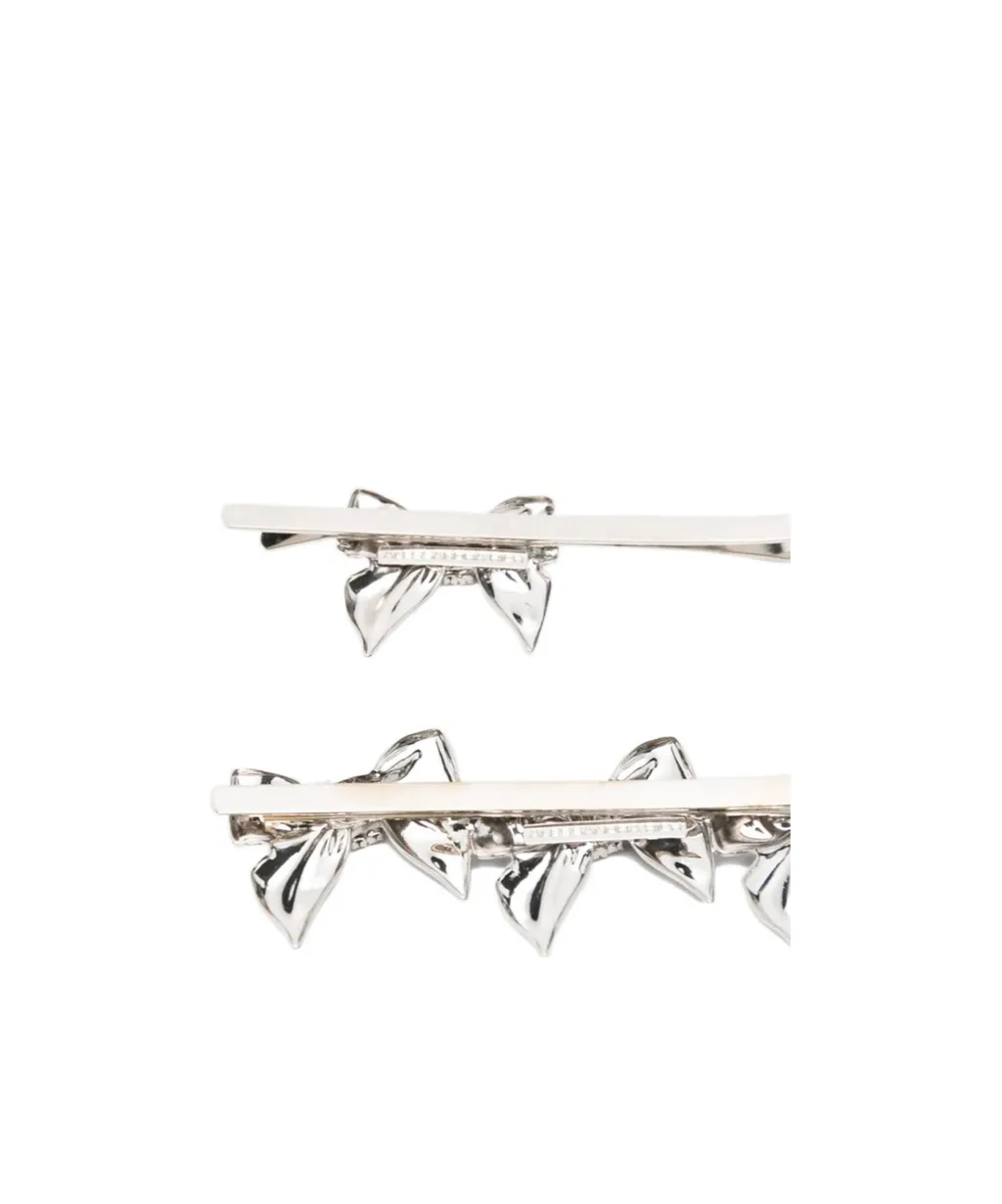 Bow-Embellished Hair Clips