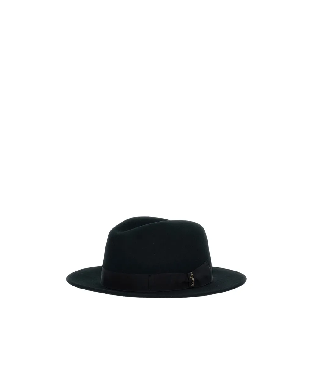Borsalino Grosgrain-Band Fedora Hat