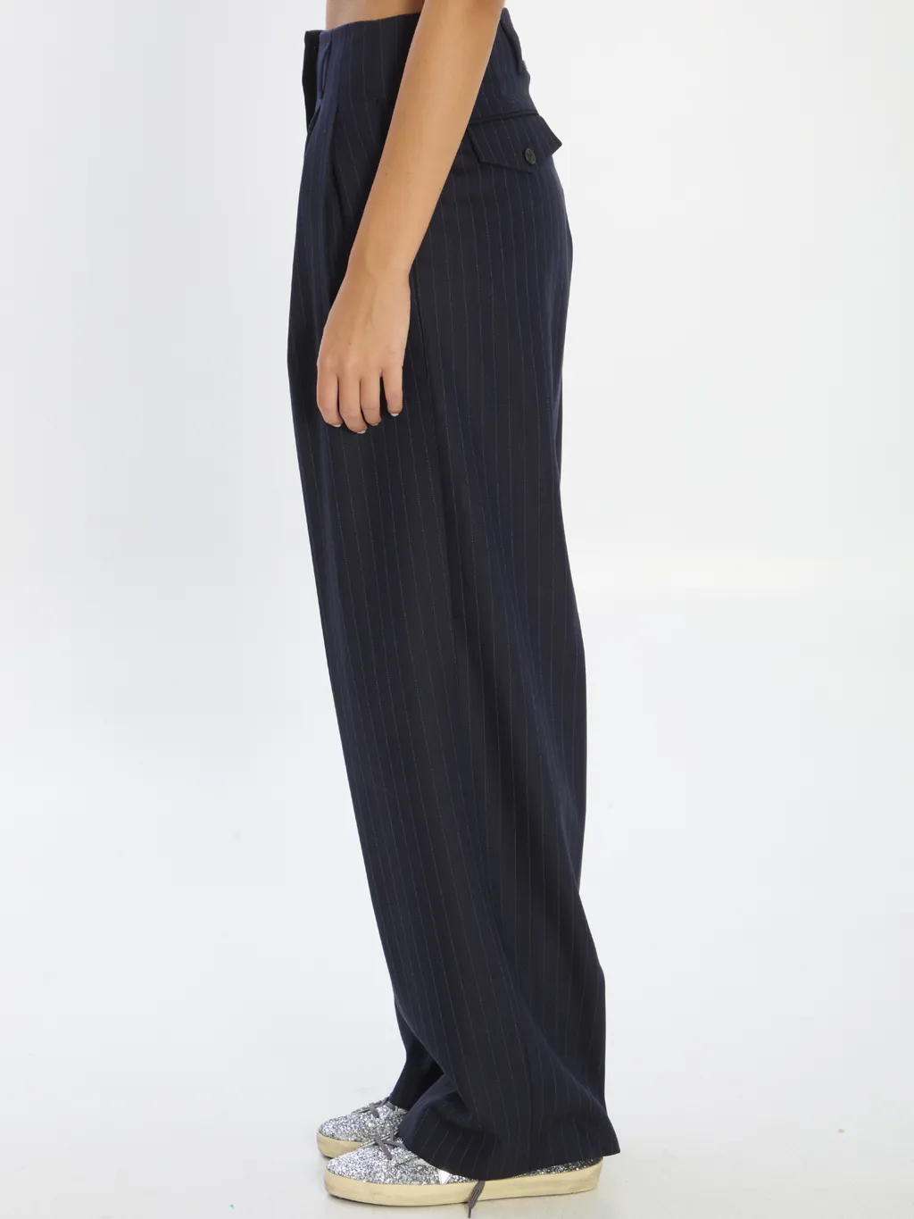 Golden Goose Deluxe Brand Wide-Leg Striped Pants