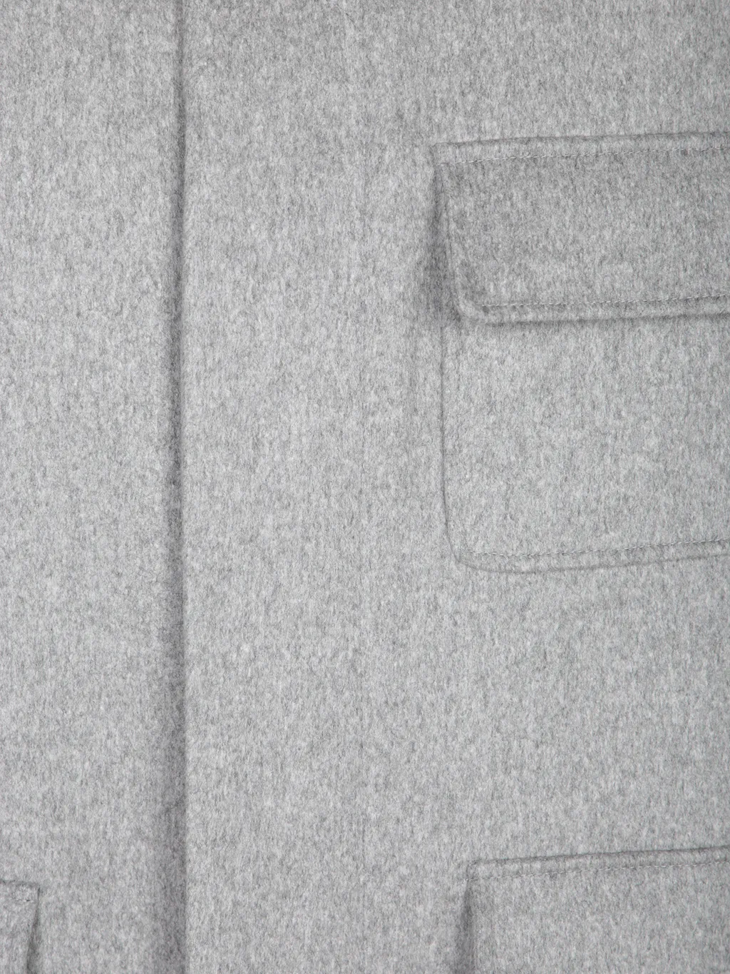 Contrast-Collar Wool Shirt Jacket