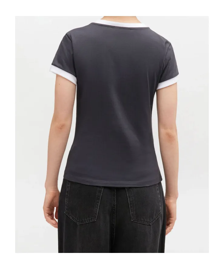 Black Cropped Teddy T-Shirt