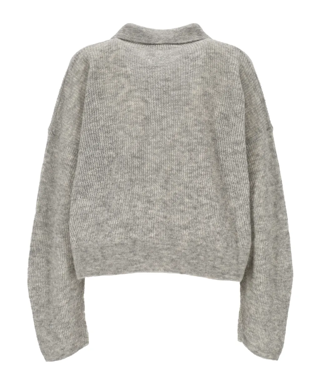 Haikure Buttoned Collar Knitwear