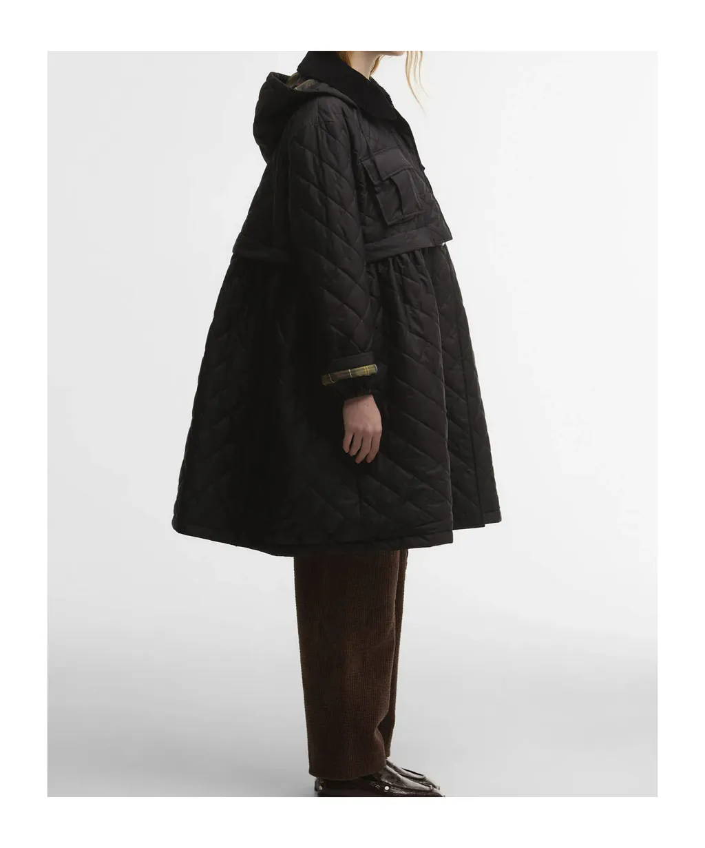 Barbour X Ganni Quilted Zipped Coat