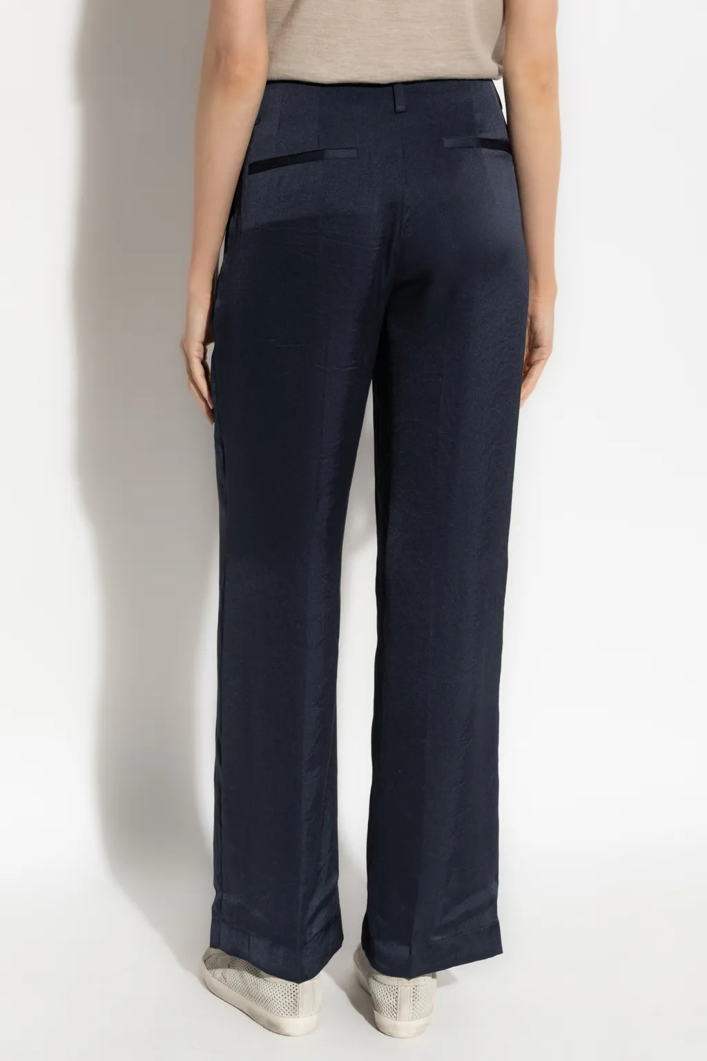 Theory Straight Leg Pleated Trousers