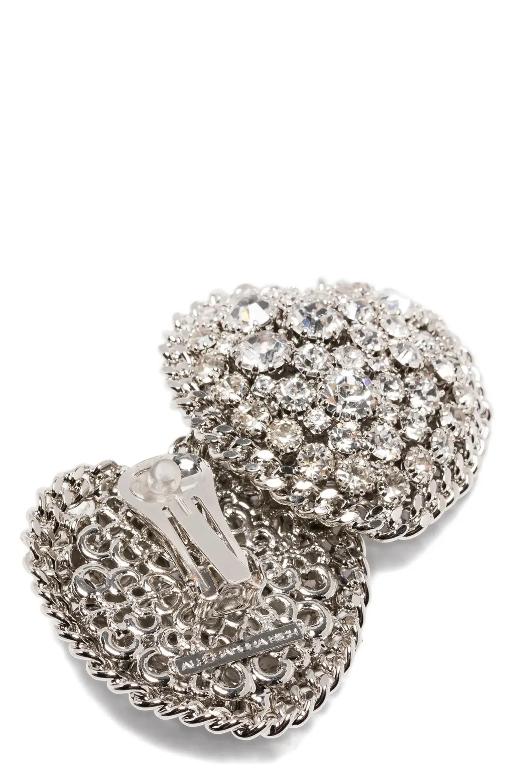 Alessandra Rich Heart Embellished Earrings
