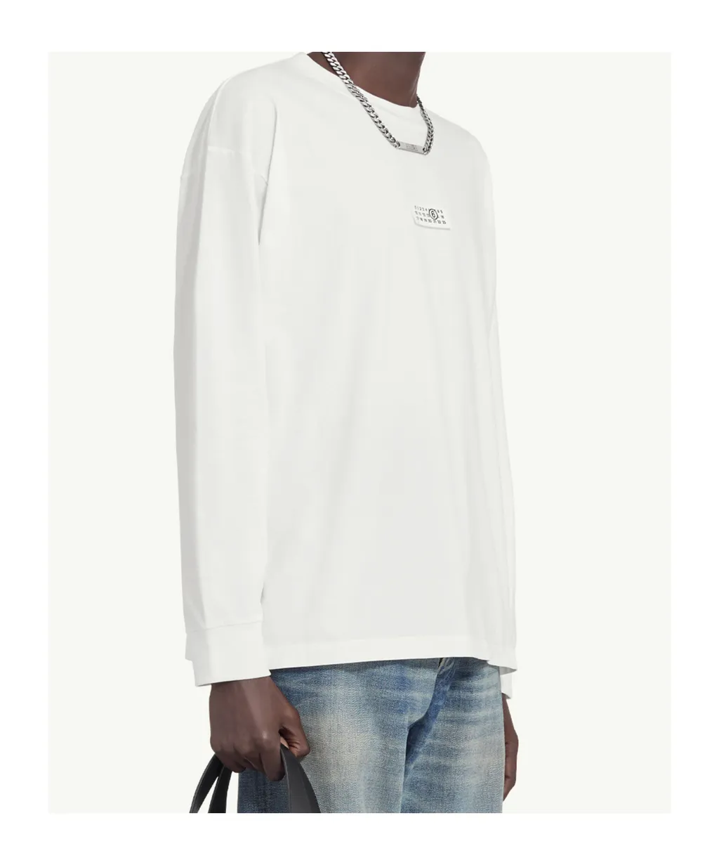 Mm6 Maison Margiela Logo Patch Long-Sleeved T-Shirt