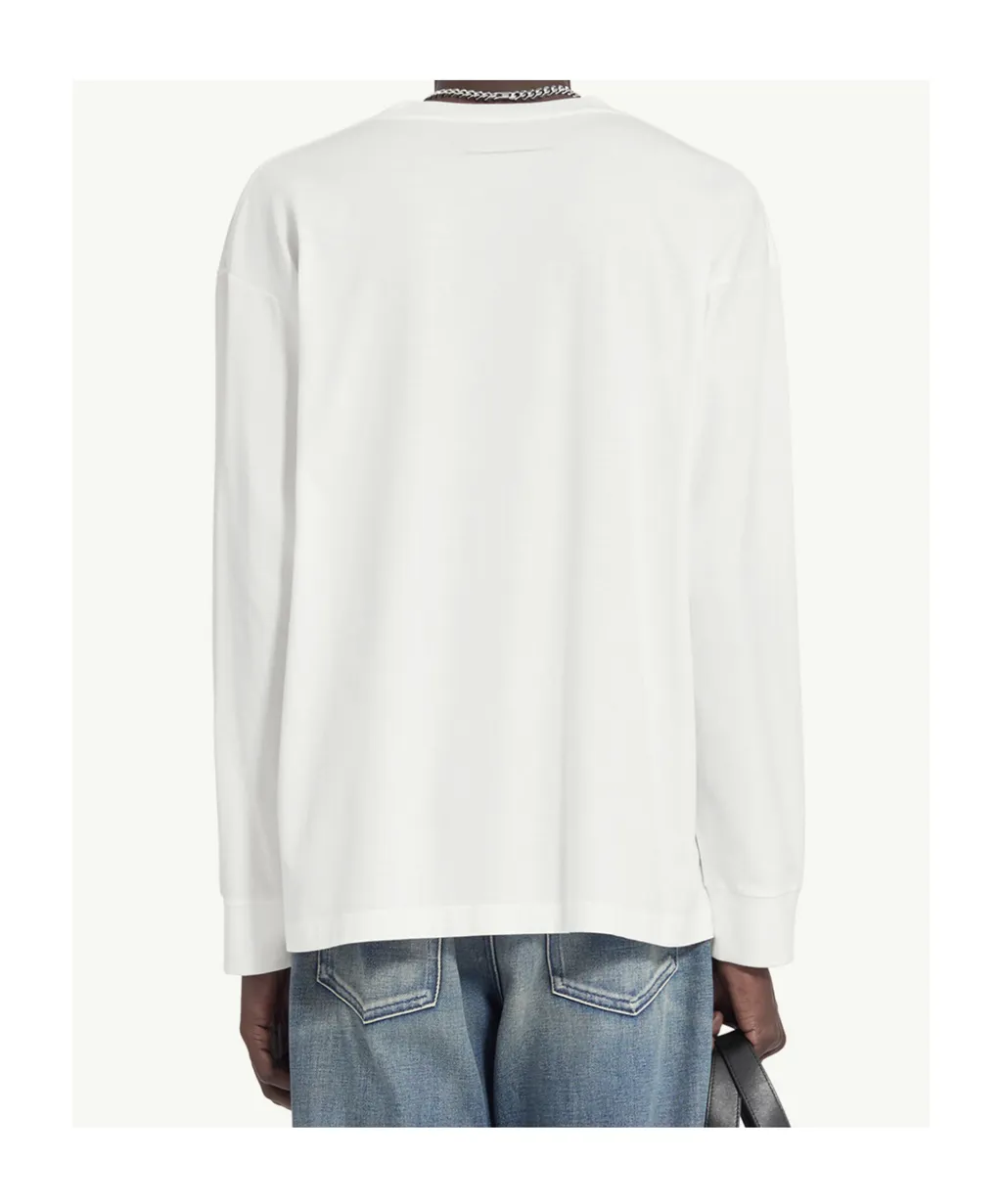 Mm6 Maison Margiela Logo Patch Long-Sleeved T-Shirt