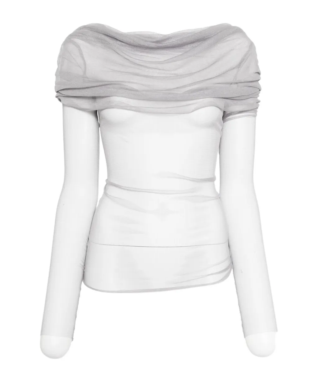 Veiled Silk Top