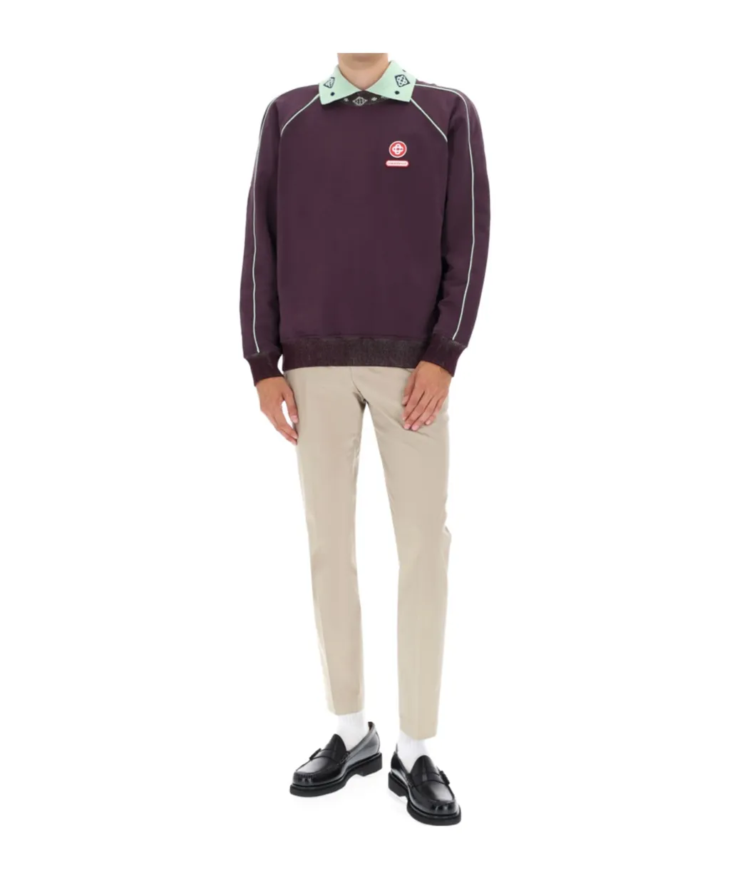 Casablanca Logo-Trim Crewneck Sweatshirt