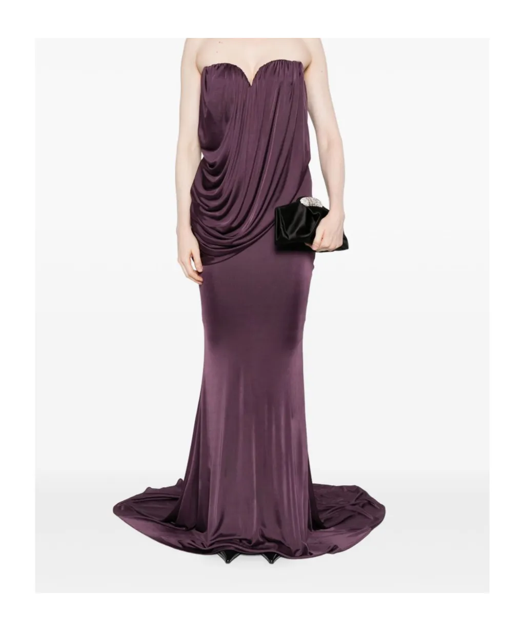 Draped Strapless Dress