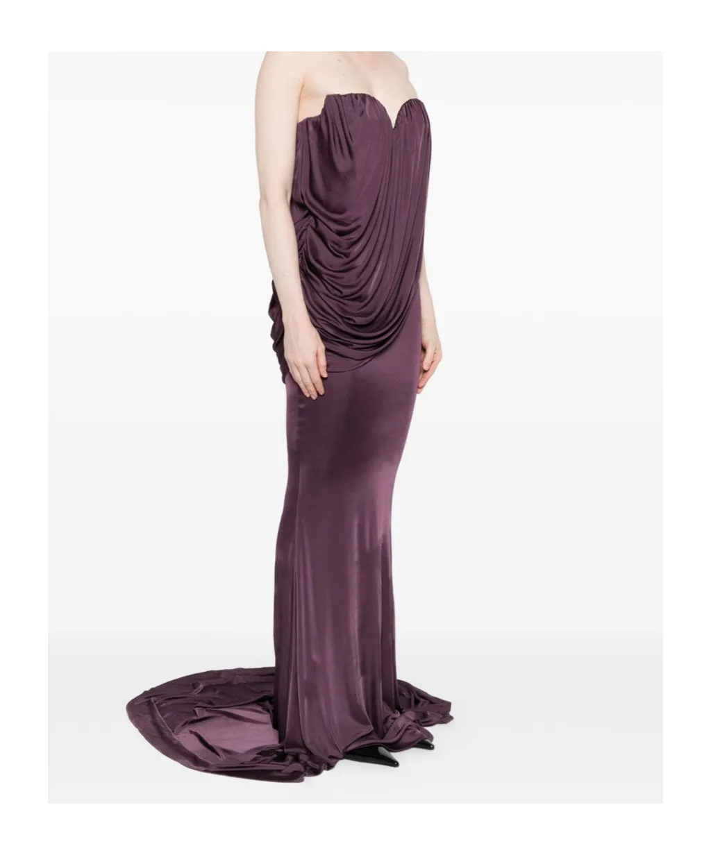 Draped Strapless Dress