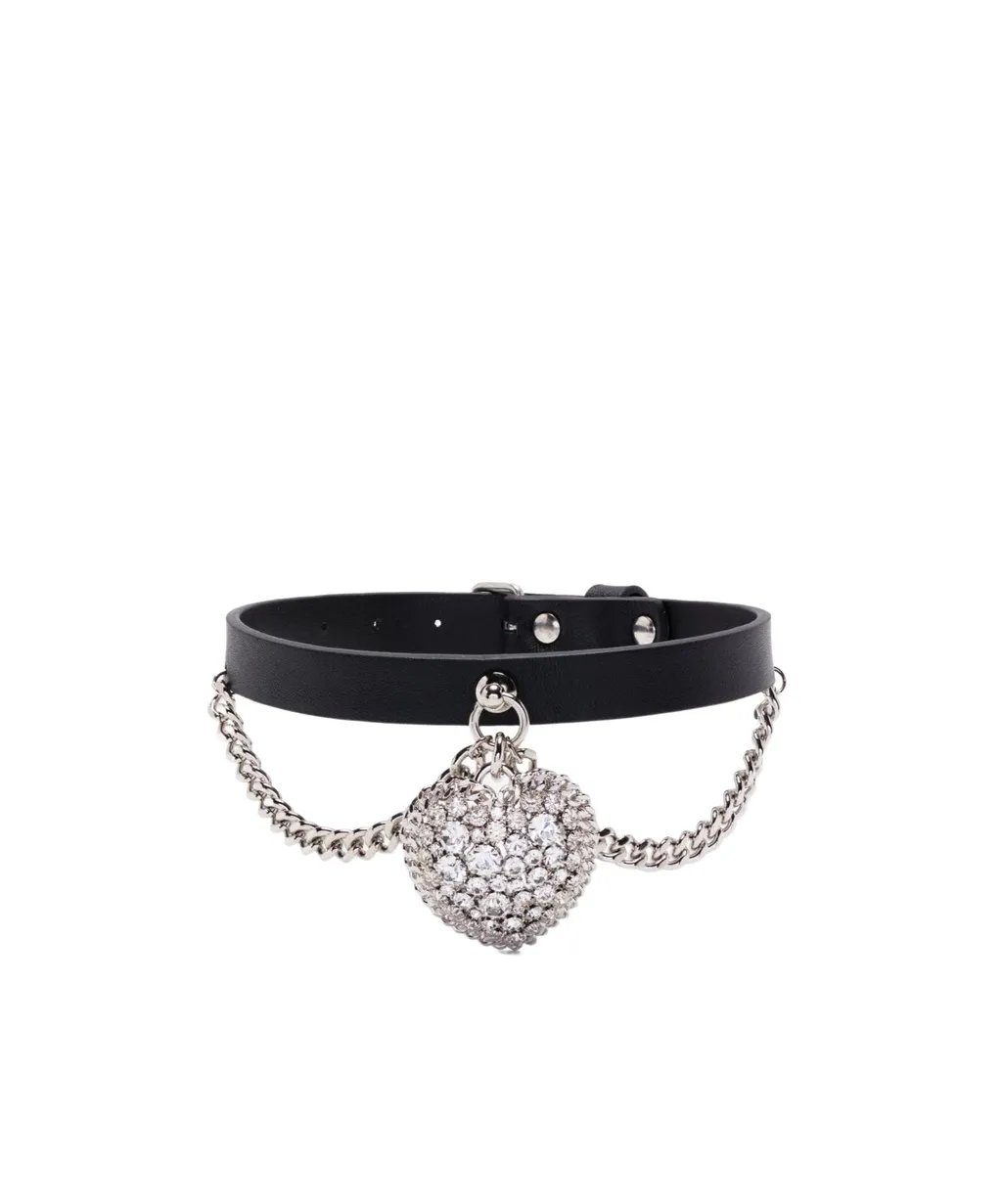 Alessandra Rich Heart Pendant Choker