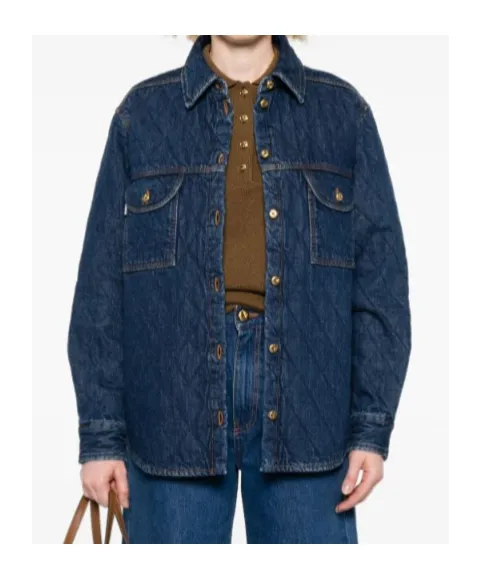 Blaz Milano Quilted Long-Sleeve Denim Shirt