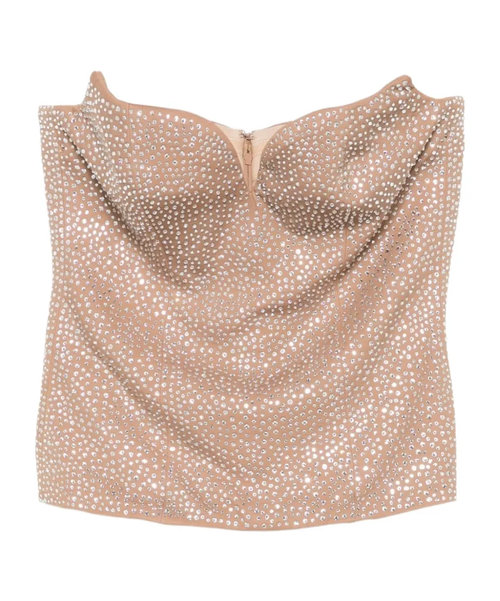 Embellished Strapless Top