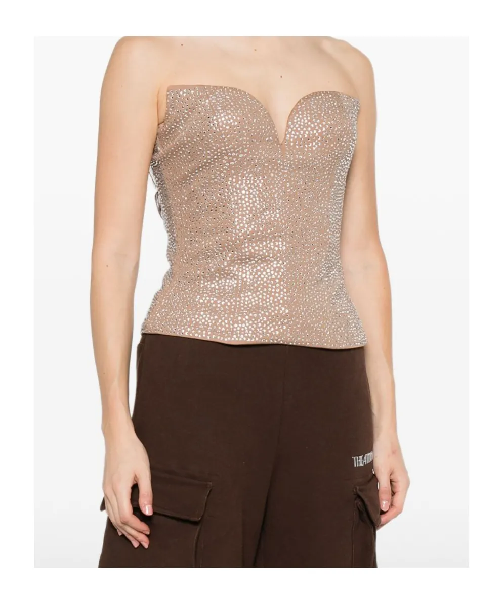 Embellished Strapless Top
