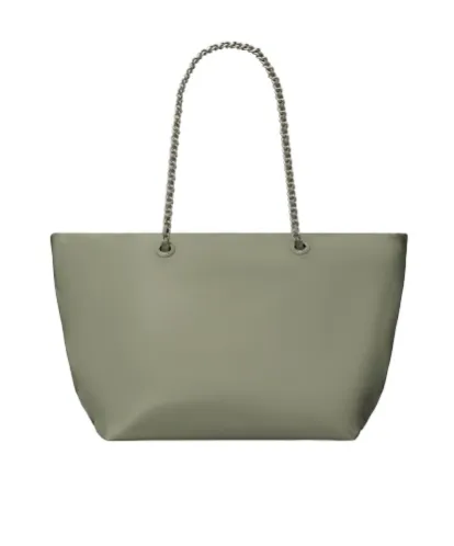 Chain-Strap Logo-Plaque Tote Bag