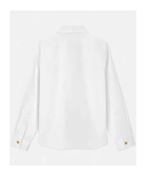 Versace Kids Logo Embroidered Long Sleeved Shirt