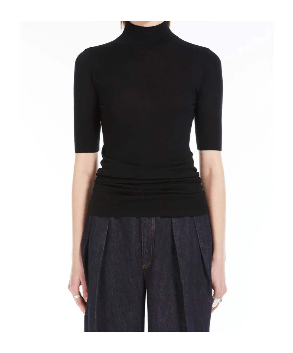 Short-Sleeved Wool Sweater